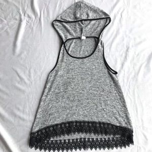 🛑 pink melo crochet tank top with hood🛑